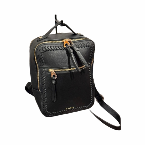Calpak Black and Gold Kaya Mini Backpack Bag - Picture 2 of 12